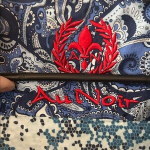 Au Noir Men's Blue Paisley Dress Shirt